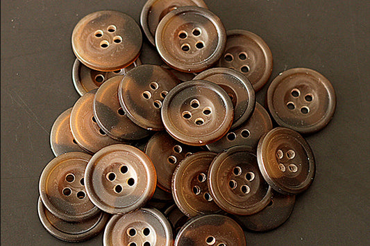 Light & dark brown patch buttons (20mm) (just over 3/4 of an inch)