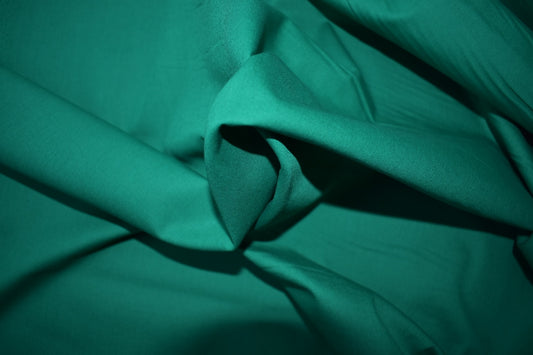 100% plain dyed cotton fabric emerald green