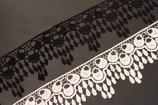 Droplet style cotton lace