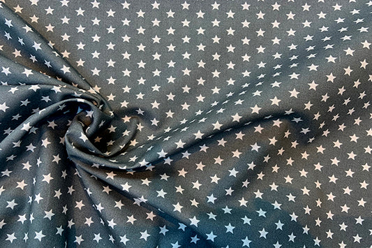 Cream star on grey 100% cotton, Crafty by Chatham Glynn