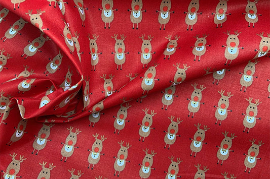 Rudolph Red 100% cotton print